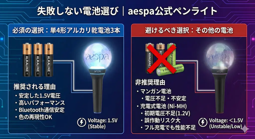 aespa公式ペンライトは2種類！電池と接続方法【完全ガイド】｜K-POP STARS
